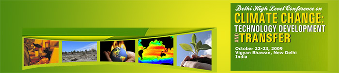Banner with images of Delhi and annoucement of confereice